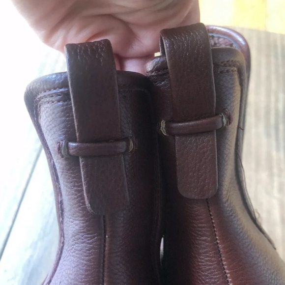 Merona Maroon Black High Booties Block Heel 8 - Picture 7 of 9